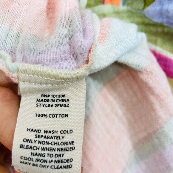 SOFT SURROUNDINGS Size‎ S Peregrine Tunic Blouse Fiery Strip Multicolor Cotton - Picture 7 of 7